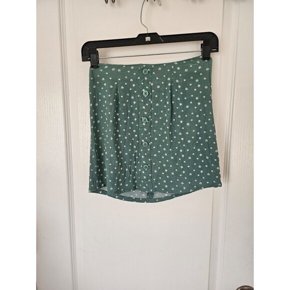 Aéropostale Green Floral A-Line Mini Skirt - Picture 1 of 3